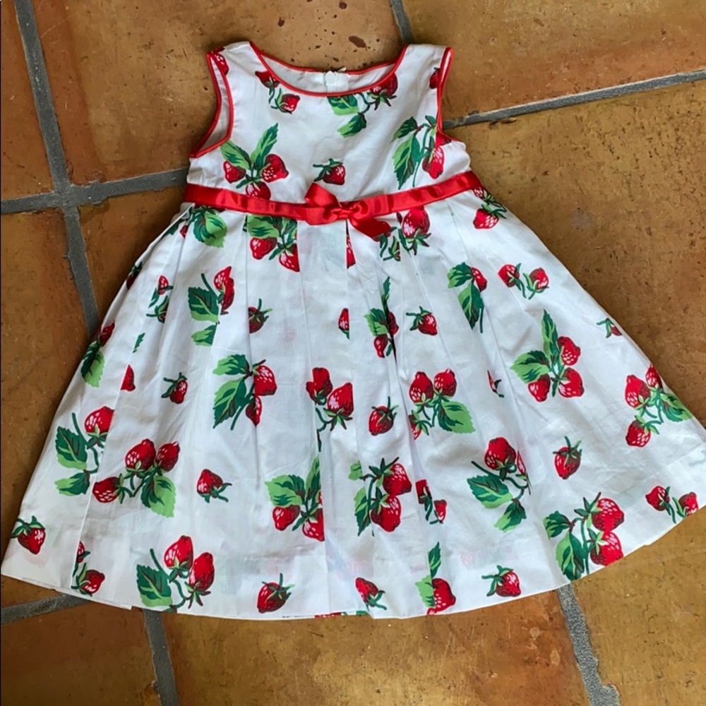 Rachel Riley 12m strawberry print dress
